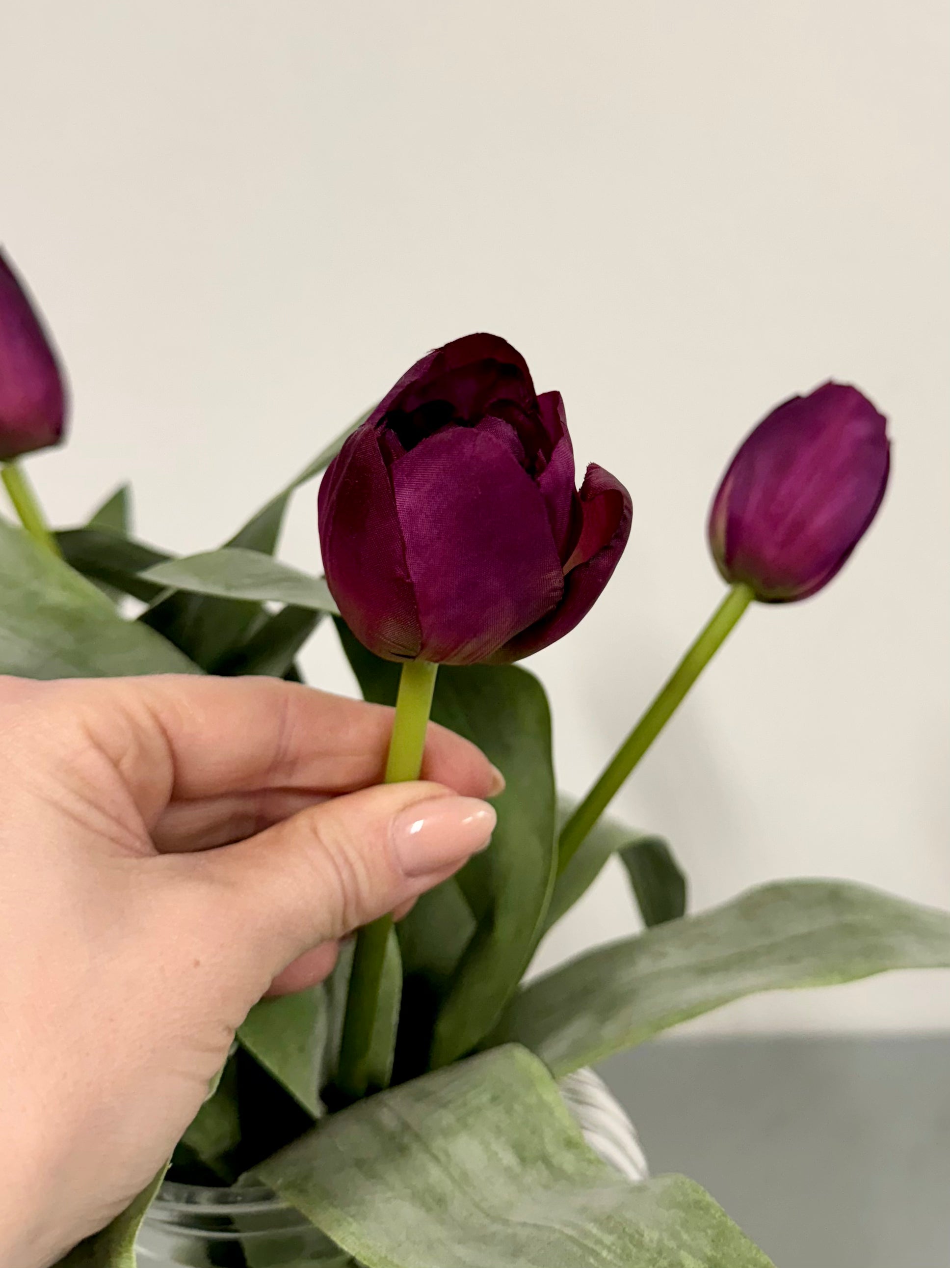 Silke tulipaner mørk lilla