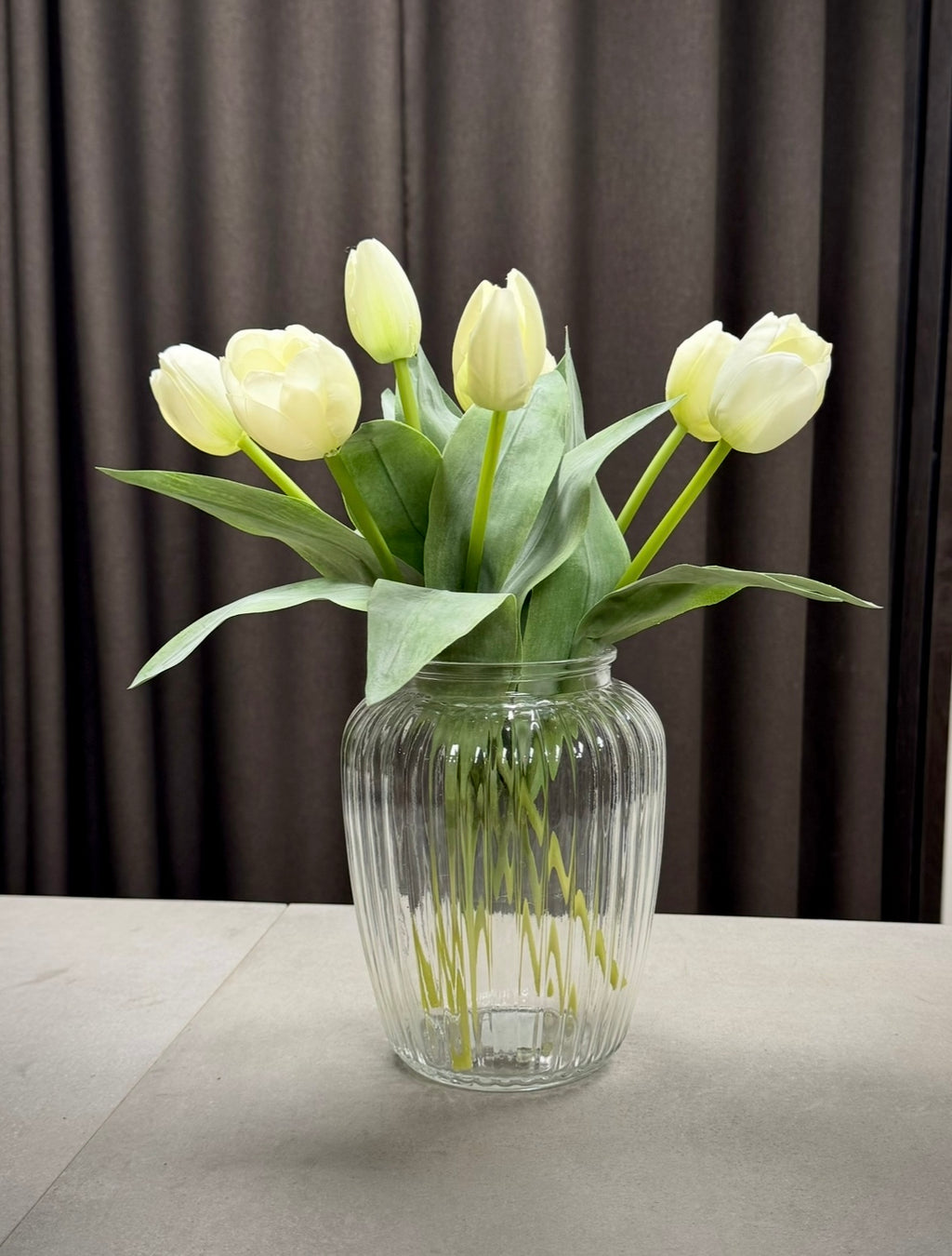 Hvide silke tulipaner 7 stk