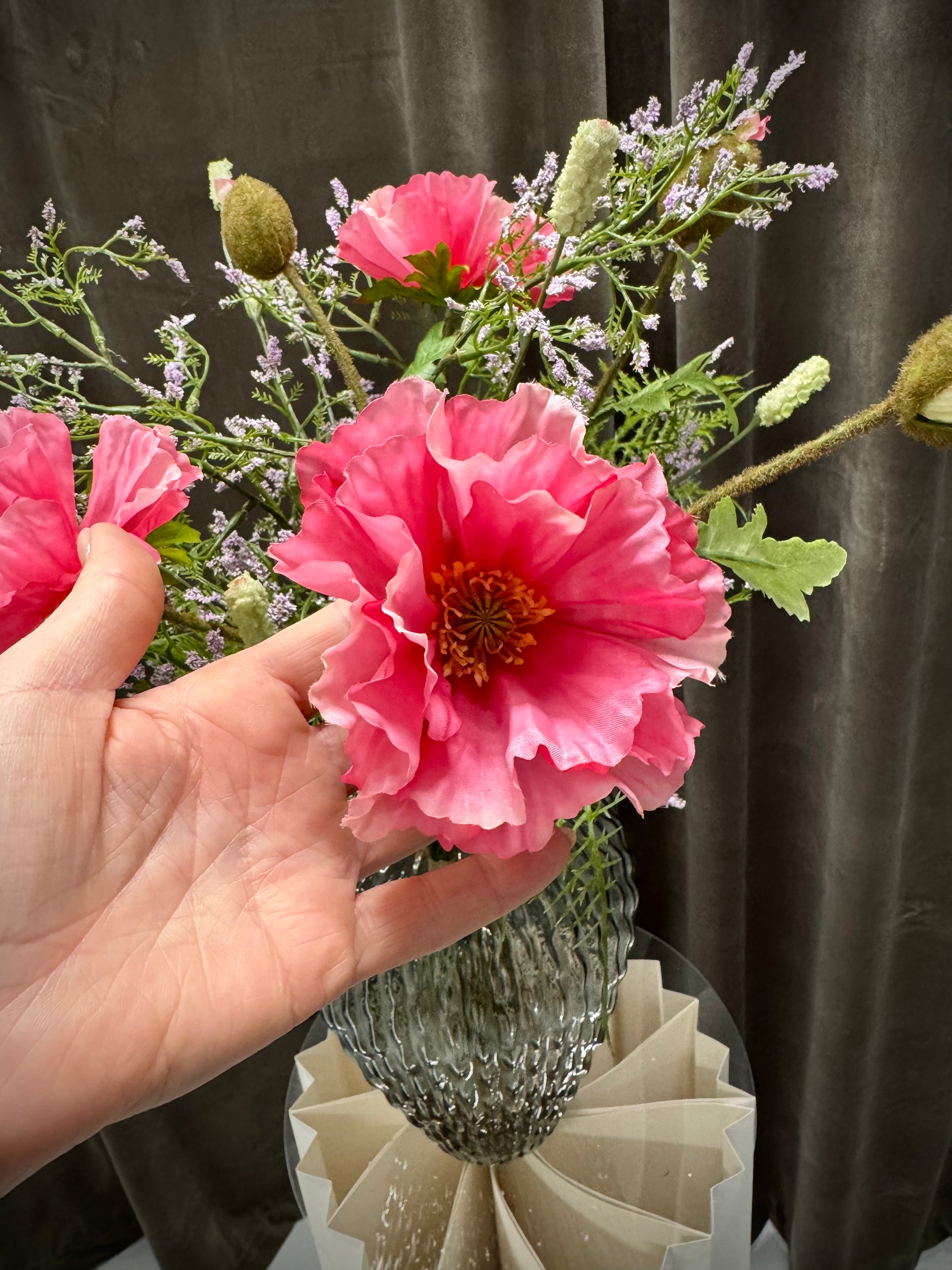 Pink valmue buket