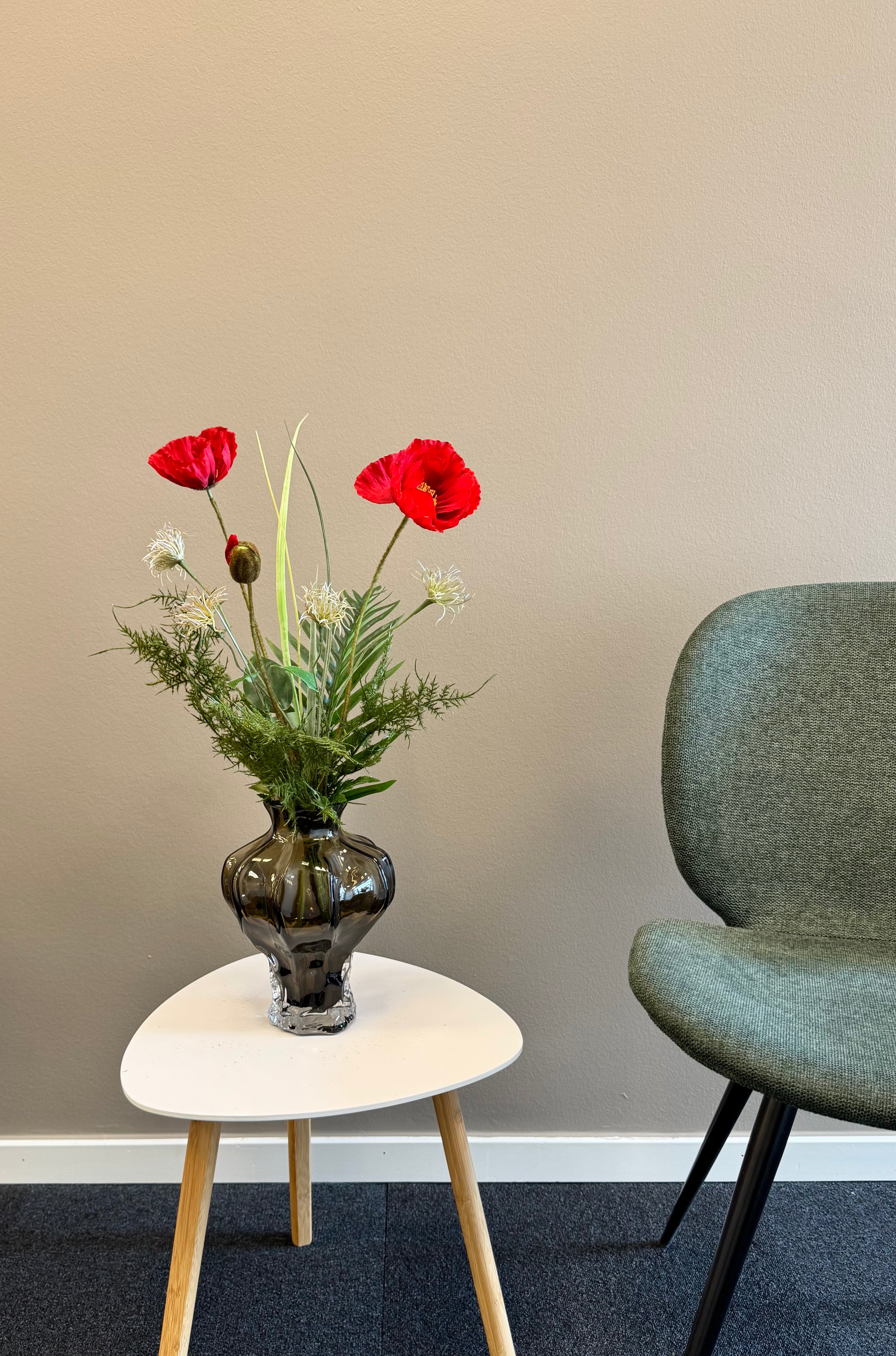 Rød valmue buket klematis