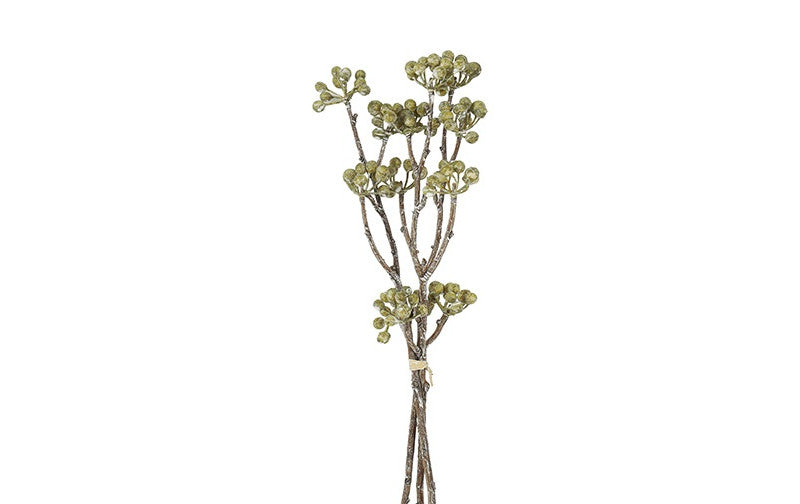 Gren grøn bær bundt/ 3 stk helix h 42 cm
