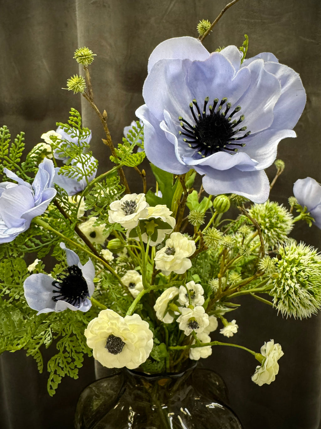 Blå anemone buket UNIKA