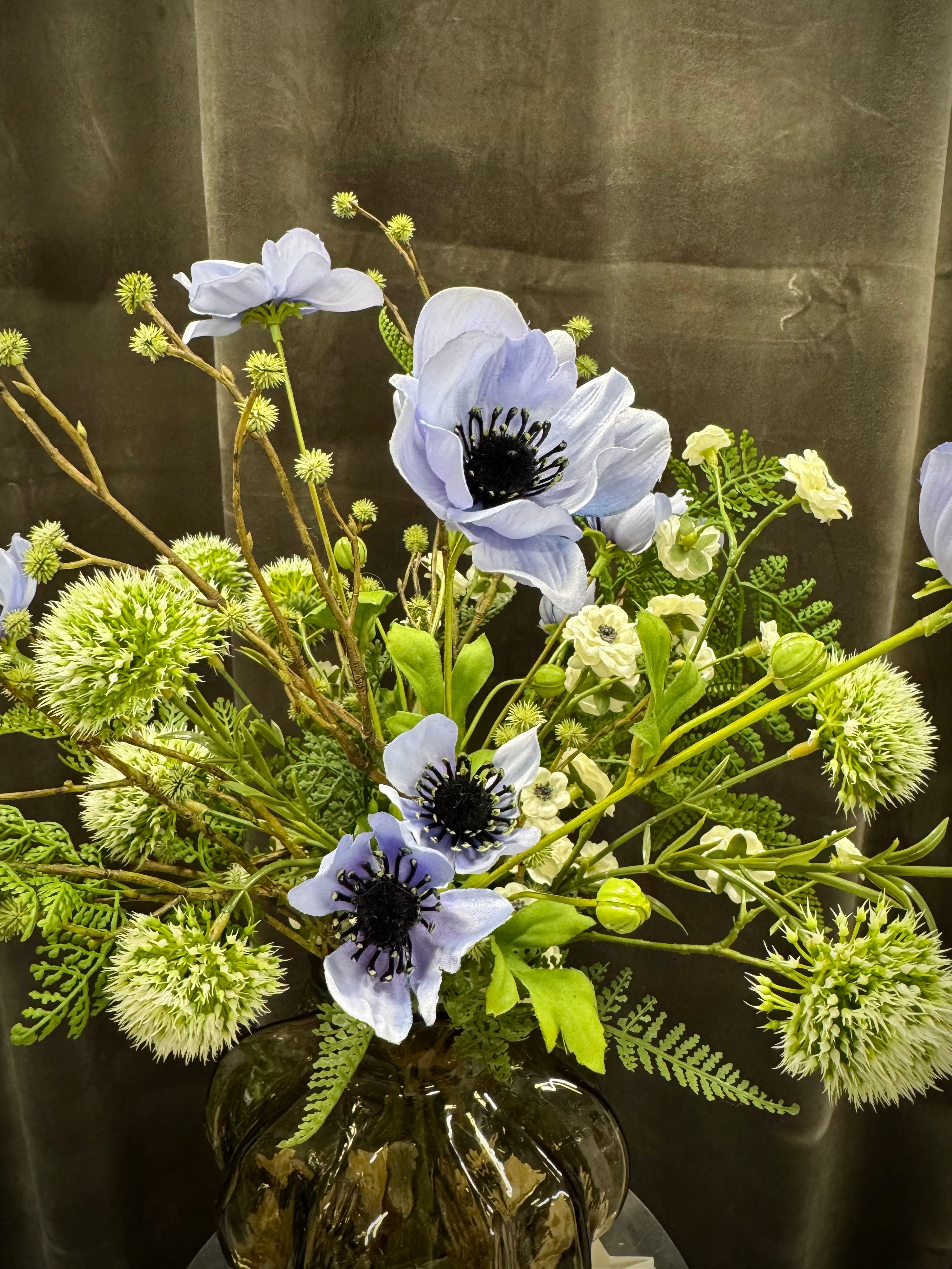 Blå anemone buket UNIKA